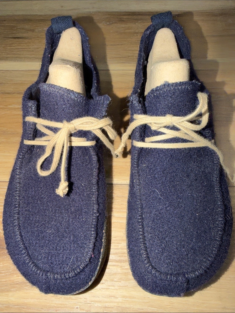 Asportuguesas 40 9.5 US Women’s Navy Wool Felt with Tan Laces LK NEW